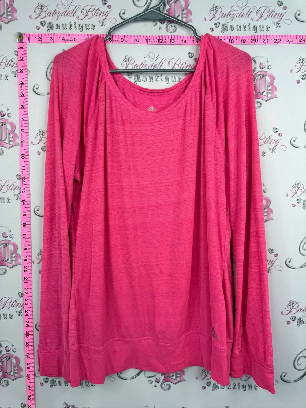 adidas long sleeve shirt Bright Pink Long Sleeve Performance Tee